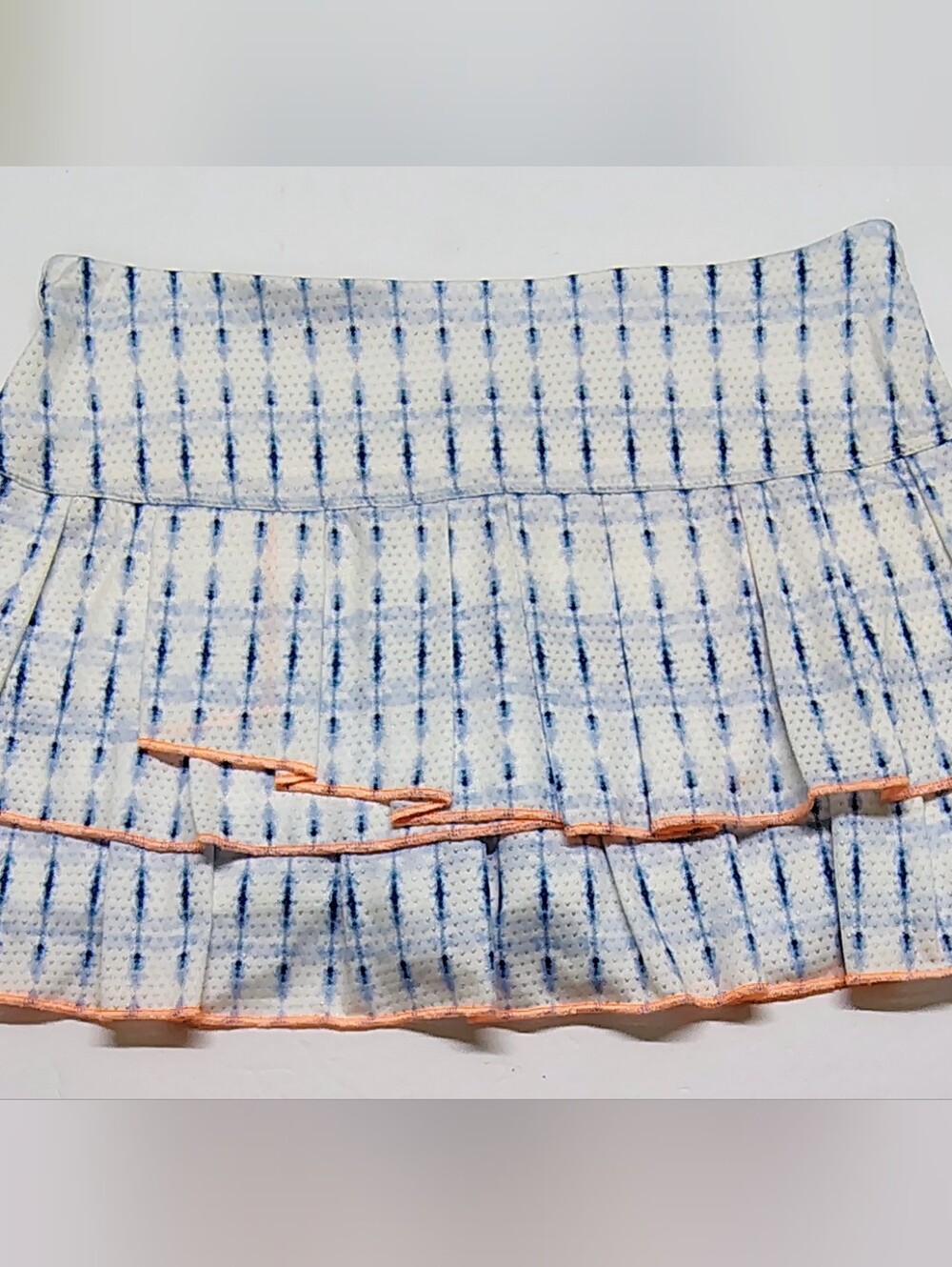 *NEW* Lucky In Love Striped Navy & White Tiered Tennis Golf Skort Women's Sz XS